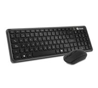 PcCom Essential Combo MK20 Low Profile Teclado + Ratón Wireless con Copilot Negro