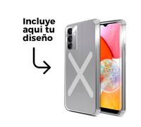 PcCom Essential Funda Antishock Transparente para Samsung Galaxy A14 Personalizable