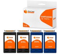 Pccom Essential HP 21XL/22XL Cartucho Tinta Compatible Negro/Tricolor Pack 2+2