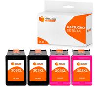Pccom Essential HP 303XL Cartucho Tinta Compatible Negro/Tricolor Pack 4