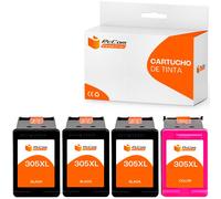 Pccom Essential HP 305XL Cartucho Tinta Compatible Negro/Tricolor Pack 3+1