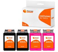 Pccom Essential HP 305XL Cartucho Tinta Compatible Negro/Tricolor Pack 4