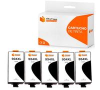 Pccom Essential HP 934XL Cartucho Tinta Compatible Negro Pack 5