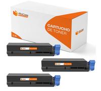 PcCom Essential OKI B410/B420/B430/B440/MB460/MB470/MB480 Tóner Compatible Negro Pack 3