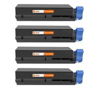 PcCom Essential OKI B410/B420/B430/B440/MB460/MB470/MB480 Tóner Compatible Negro Pack 4