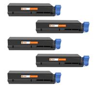 PcCom Essential OKI B410/B420/B430/B440/MB460/MB470/MB480 Tóner Compatible Negro Pack 5