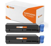 PcCom Essential OKI B432/B512/MB492/MB562/45807111 Tóner Compatible Negro Pack 2