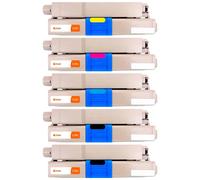 Pccom Essential Tóner Compatible con Oki C301DN/C321DN/MC342DN Negro/Cian/Magenta/Amarillo Pack 5