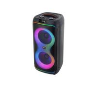 PcCom ESSENTIAL TrueVibe 8 Altavoz Bluetooth Portátil, 120 W PMPO, Woofer 8", Iluminación RGB, TWS, Entrada para Micrófono, Batería 3600 mAh, USB-C (120, Vatios, TrueVibe 8)