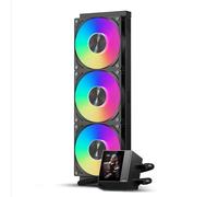 PCCOOLER Enfriador de líquido para CPU, refrigeración líquida AIO de 360 mm, bomba de alto rendimiento, pantalla IPS de 2.4” con ventiladores silenciosos de 120 mm.(DC360 Pro ARGB Display BK)