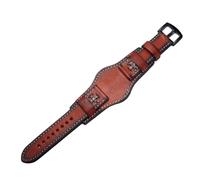PCCWBCPJC Correa de reloj de cuero retro cosida a mano, color marrón, 18 mm, 20 mm, 22 mm, 24 mm, con hebilla, compatible con el reloj automático Panerai Fossil(Model A,24mm)