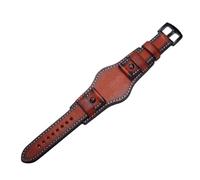 PCCWBCPJC Correa de reloj de cuero retro cosida a mano, color marrón, 18 mm, 20 mm, 22 mm, 24 mm, con hebilla, compatible con el reloj automático Panerai Fossil(Molde B,20mm)