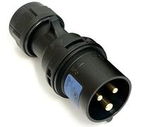 PCE-013-6X Enchufe CEE 16 A 3 P (1 P + N + T) 230 V IP44 3 pines macho negro Midnight Serie Black Plug