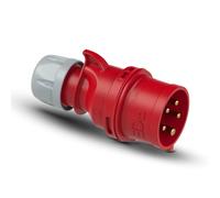 PCE Enchufe CEE 015-6 16A 5 polos 6h 400V IP44/IP54 rojo SHARK