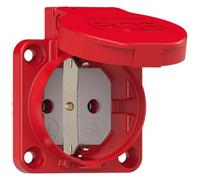PCE 105-0rw - Toma de corriente (IP44), color rojo