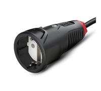 TAUR2 2510-SR - Acoplamiento de goma Taurus2, tipo F - CEE 7/3, negro/rojo