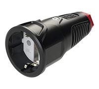 TAUR2 2510-SR - Acoplamiento de goma Taurus2, tipo F - CEE 7/3, negro/rojo