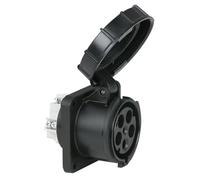 PCE CEE 63A 400V 5p Socket Hembra Negro, IP67