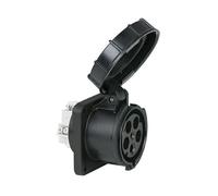PCE CEE 63A 400V 5p Socket Hembra Negro, IP67