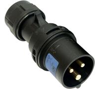PCE Enchufe CEE Montaje en Cable Shark 16A 230V, 2P+E, Negro, IP44