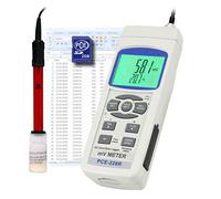 PCE Instruments Medidor de redox PCE-228-R/Medidor de Mano Redox, pH y Temperatura/Gran Pantalla de fácil Lectura/Tarjeta SD/Interfaz RS-232
