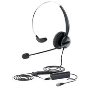 PChero Auriculares para teléfonos Cisco IP, manos libres, centro de llamada, cancelación de ruido, cable mono de 4 pines RJ9 de cristal con micrófono para teléfonos de mesa Cisco IP
