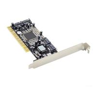 PCI a para tarjeta adaptadora SATA 4 puertos controlador interno para discos duros RAID 5 Modo de bajo perfil soporte incluido