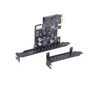 PCI-E 1X una USB 3.2 GEN1 5Gbps 20 Pines Cabezal del Panel Frontal (Al Cabezal del Panel Frontal Tipo C) Conector del Panel Frontal Tarjeta Vertical