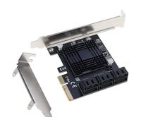 PCI-E 4X a tarjeta de expansión 6 puertos de velocidad completa 6G transferencia disco duro de expansión para Win7 / 8/10 / Linux