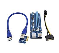 PCI-e Express - Cable adaptador de corriente de extensión gráfica USB de 6 pines a 16 x