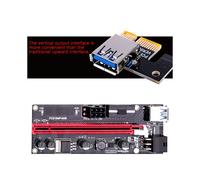 PCI-E Pcie Elevador 009 Express 1X una 16X Extender PCI e USB Riser 009S Tarjeta Adaptadora Dual 6Pin 15Pin para Bitcoin Miner
