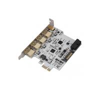 PCI-E to USB3.0 4-Port Type-C Hub Card with 1-USB-C 4-USB-A 2-Internal Ports