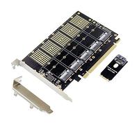 PCI-E X16 M.2 B Key SSD Adapter Card PCIE to 5 Port B Key NGFF M.2 SSD Adapter Card JMB585 chipset Key b