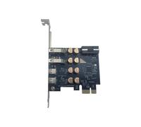 PCI Expansion Card 4- USB 3.0 + Type-C Expansion Card 5Gbps D720201 High Speed Hub for Desktop Computer 4PIN