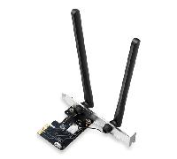 pci express wifi 6 triple banda y bluetooth 5.3 mercusys ma86xe axe5400 6ghz-5ghz-2.4ghz hasta 5400mbps 2 antenas