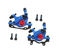 PciDinFo 1 Par de Frenos de Disco Hidráulicos para Bicicleta Pinza de Freno Hidráulica Juego de Frenos Delantero Trasero Accesorios Y Componentes en Aluminio D, Azul