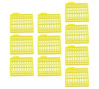 PciDinFo 10 Piezas Anzuelos para Cebo de Carpa Conjuntos Parador de Aparejo Material de PP Adecuados para Sesiones Largas de Pesca, Amarillo