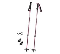 PciDinFo 2 Piezas Bastones de Esquí Telescópicos Ajustables con Cesta de Nieve de Aluminio Empuñadura Ergonómica con Correa Bloqueo Mejorado para Hom, Rosa
