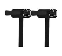 PciDinFo 2 Piezas Correas Levantamiento Pesas Muñequera Entrenamiento Pesado Ejercicio Banda Cómoda Material Adecuado para Barra Mancuernas Fuerza GIM, Negro