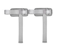 PciDinFo 2 Piezas Correas Levantamiento Pesas Muñequera Entrenamiento Pesado Ejercicio Banda Cómoda Material Adecuado para Barra Mancuernas Fuerza GIM, Gris