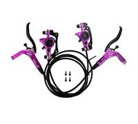 PciDinFo 2 Piezas Frenos de Disco Hidráulicos Bicicleta Montaña Set Levas Pinzas Aluminio Antióxido Fáciles de Instalar Adecuados para Ciclismo Repa, Morado L Delantero Rtrasero