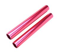 PciDinFo 2 Piezas Palos de Atletismo Aluminio Antideslizante para Carreras en Equipo Juegos de Campo Práctica Deportiva Competición Adultos, Rojo