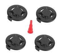 PciDinFo 4 Piezas Butanes Cap Protector Depósito Gas Reemplazo Nylon Portátil Función Inflador Integrado Adecuado para Campamentos Excursiones Uso Habitual, Negro