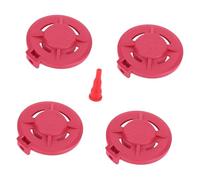 PciDinFo 4 Piezas Butanes Cap Protector Depósito Gas Reemplazo Nylon Portátil Función Inflador Integrado Adecuado para Campamentos Excursiones Uso Habitual, Rojo