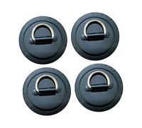 PciDinFo 4 Piezas D Rings Parche Acero Inoxidable Anclaje Reemplazo Tabla Paddleboard Instalación Fácil Adecuado para Kayak Canoa Bote Inflable, Negro