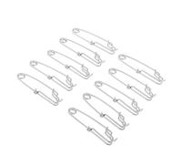 PciDinFo 5 Piezas Clips Largos Pesca Broches Ramales Acero Inoxidable Alta Tensión Montaje Rápido Adecuados para Pesca de Tiburón Camaronera Flotadores Atún, Plata, S - 10pcs