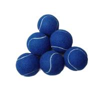 PciDinFo 6 Piezas Pelotas de Tenis Pelota Entrenamiento Rebotante Juguete Mascota Material Goma Tela Adecuado para Ejercicios Deportivos Juegos de Tenis, Azul