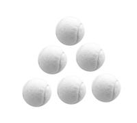 PciDinFo 6 Piezas Pelotas de Tenis Pelota Entrenamiento Rebotante Juguete Mascota Material Goma Tela Adecuado para Ejercicios Deportivos Juegos de Tenis, Blanco