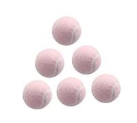 PciDinFo 6 Piezas Pelotas de Tenis Pelota Entrenamiento Rebotante Juguete Mascota Material Goma Tela Adecuado para Ejercicios Deportivos Juegos de Tenis, Rosa Claro