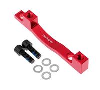 PciDinFo Adaptador de Freno de Disco para Bicicleta Pieza Soporte Montaje Pinza Disco Accesorio Resistente y Liviano Aleación Aluminio Adecuado para Ciclismo, Rojo